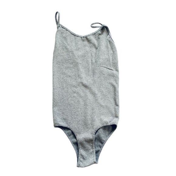 Free People Intimately Heather Grey Scoop Back Seamless Bodysuit Sz XS/S NWOT - Picture 3 of 10